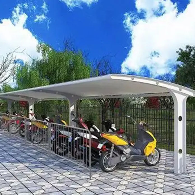 白银膜结构电动车棚