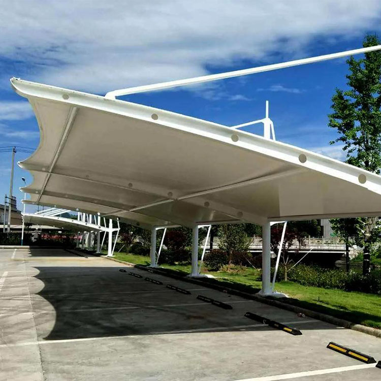 白银膜结构汽车棚